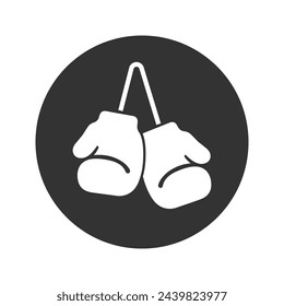 Boxing gloves icon in modern flat sign vector