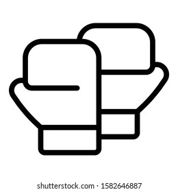 Boxing gloves icon. Outline boxing gloves vector icon for web design isolated on white background