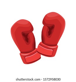 boxing gloves icon over white background, vector illustration