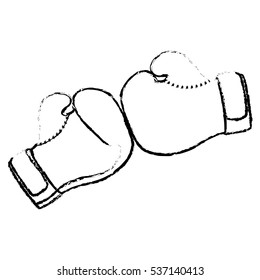 boxing gloves icon over white background. sport equipment concept. vector illustration