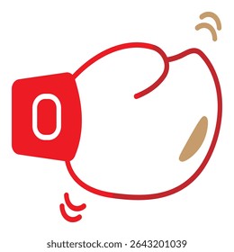 Boxing gloves icon representing protective gear worn by fighters during combat sports