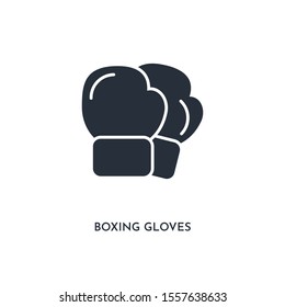boxing gloves icon. simple element illustration. isolated trendy filled boxing gloves icon on white background. can be used for web, mobile, ui.