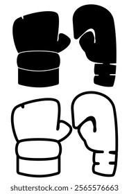 boxing gloves icon, simple flat style, illustration, logo sign symbol pictogram template, for ui or ux isolated on white for mobile app, editable