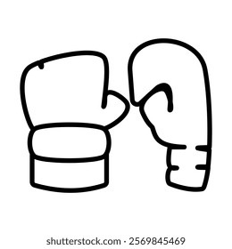 boxing gloves icon, simple flat style, illustration, logo sign symbol pictogram template, for ui or ux isolated on white for mobile app, editable