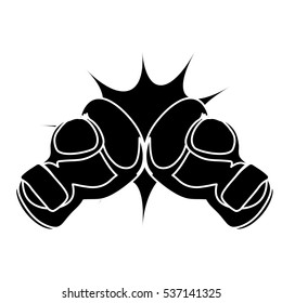 boxing gloves icon. sport equipment concept. over white background. vector illustration