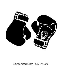 boxing gloves icon. sport equipment concept. over white background. vector illustration
