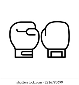 boxing gloves icon, sport on white background