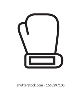 Icono de guantes de boxeo en diseño de diseño de estilo de contorno. Ilustración gráfica vectorial. Adecuado para diseño de sitios web, logotipo, aplicación y ui. Trazo vectorial editable. EPS 10.