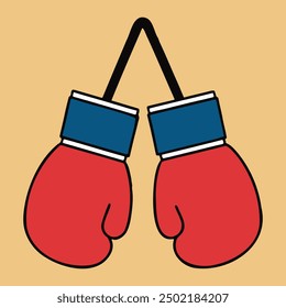 Ilustración de Arte vectorial de icono de guantes de boxeo.