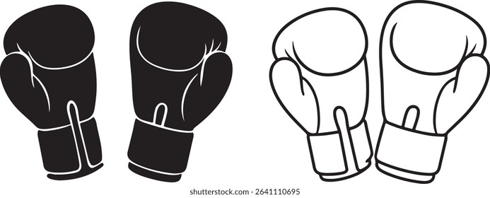 Boxing Gloves Icon Vector Art