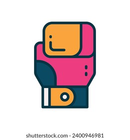 boxing gloves icon. vector filled color icon for your website, mobile, presentation, and logo design.