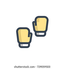 boxing gloves icon vector. boxing gloves filled outline style design