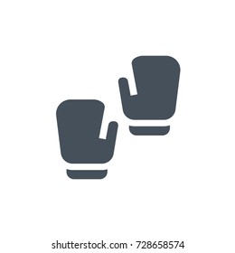 boxing gloves icon vector. boxing gloves glyph style design