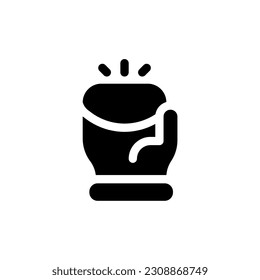 boxing gloves icon vector graphic with colors