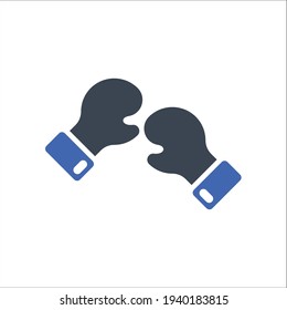 Boxing gloves icon, Vector graphics