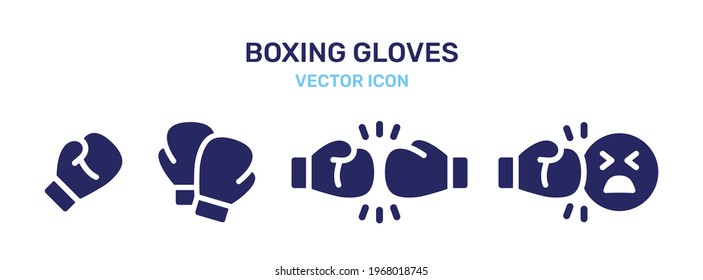 Boxing gloves icon vector illustration