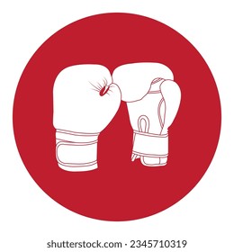 Boxing gloves icon vector illustration logo design