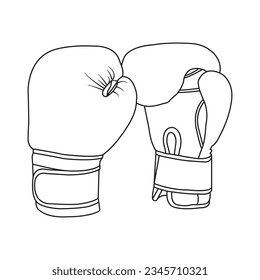 Boxing gloves icon vector illustration logo design