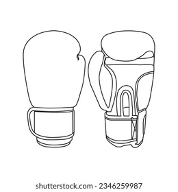 Boxing gloves icon vector illustration logo design