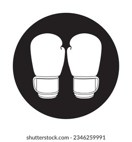 Boxing gloves icon vector illustration logo design
