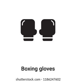 Boxing gloves icon vector isolated on white background, logo concept of Boxing gloves sign on transparent background, filled black symbol