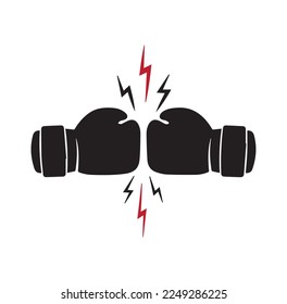 boxing gloves icon vector isolated on background