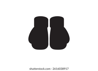 Boxing gloves icon vector silhouette illustration