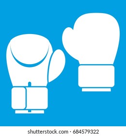 Boxing gloves icon white