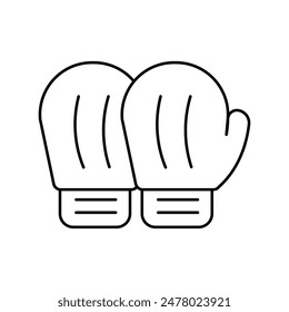 boxing gloves icon with white background vector stock illustration