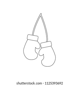 Boxing gloves illustration on the white background. Vector illustration