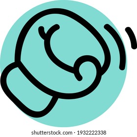 Boxing gloves, illustration, vector on white background.