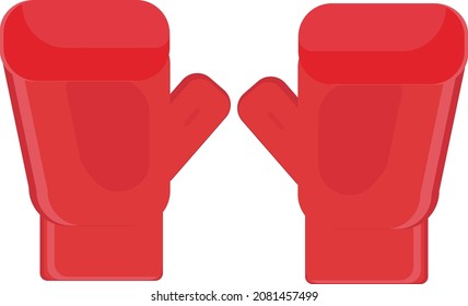 Boxing gloves, illustration, vector on a white background.