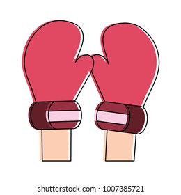 Boxing gloves isolated