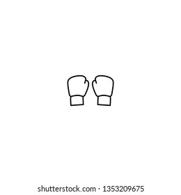 Boxing gloves isolated icon. For presentation, graphic design, mobile application, web design, infographics. Vector illustration.- VECTOR