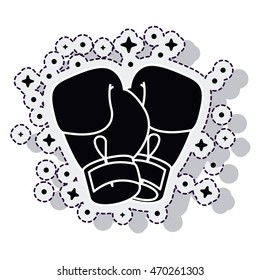 boxing gloves isolated icon vector illustration design