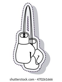 boxing gloves isolated icon vector illustration design