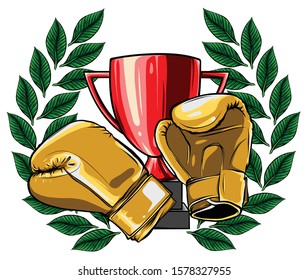 Boxing gloves isolated on white background. Realistic vector illustration.
