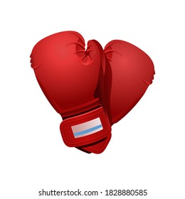 Boxing gloves isolated on white background. Vector illustration