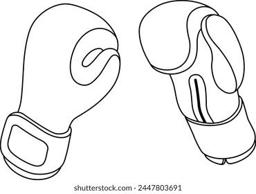 The boxing gloves isolated on white background