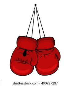 Boxing gloves isolated on white background.