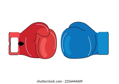 boxing gloves isolated vector illustration