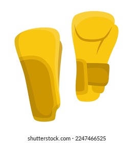 Boxing gloves for boxing, karate, taekwondo practice vector illustration. Sports equipment, clothes, accessories concept