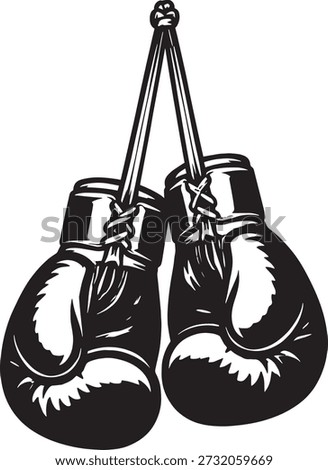Boxing Gloves with Laces Hanging