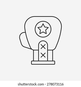 boxing gloves line icon