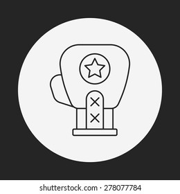 boxing gloves line icon