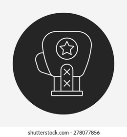 boxing gloves line icon