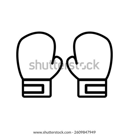 Boxing gloves line icon. Vector illustration design