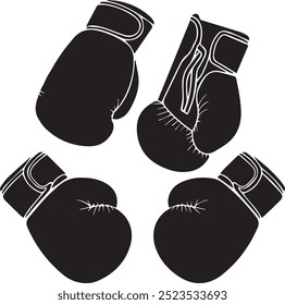  Boxing gloves logo style Icon set