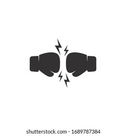 boxing gloves logo vector icon illustration design  - Shutterstock ID 1689787384