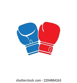 boxing gloves logo vector icon illustration design